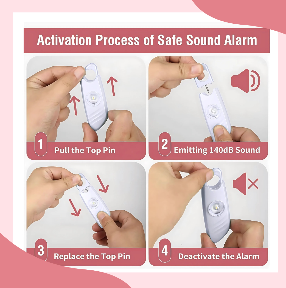 Femina Personal Keychain Safety Alarm - VIP